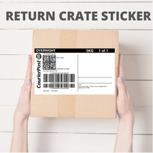 Return crate sticker